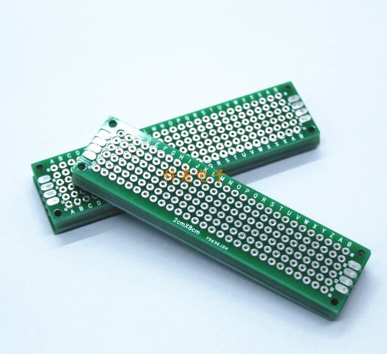 2*8cm Double-sided Tinned Universal Board 2x8 Tin-plated / Prototype / Experiment / Circuit / PCB Fiberglass Board