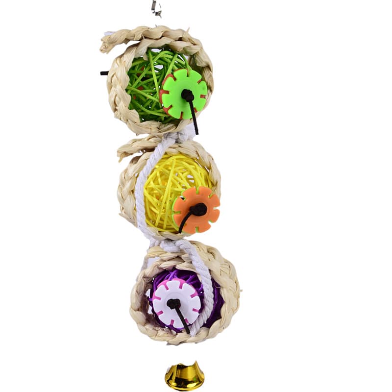 Parrot Supplies Pet Bird Supplies Chewing Toy Rattan Ball Twist String Wholesale