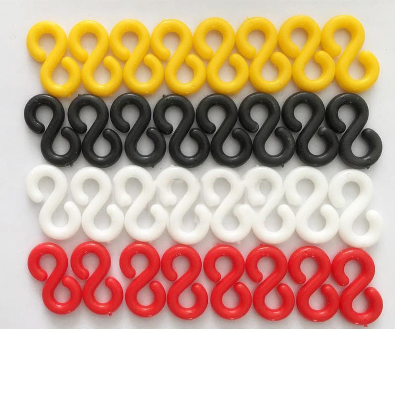 S-Hook Warning Traffic Facilities, Plastic Traffic Cone Connecting Chains, 6mm Snap Hooks