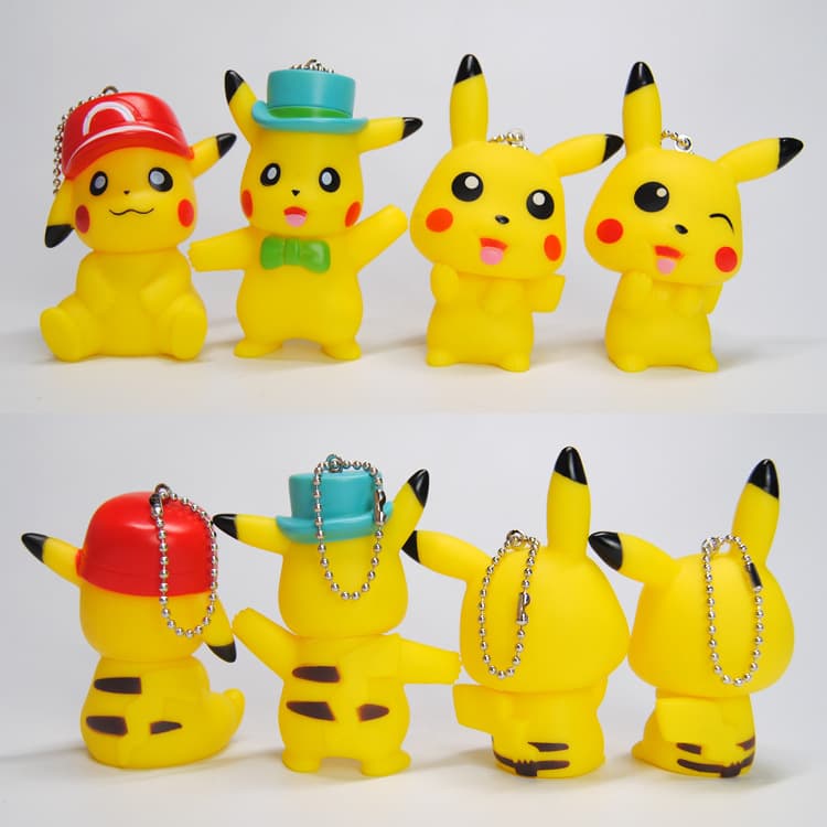 Pikachu Keychain Figure, Claw Machine Mini Doll, Pokemon Pocket Monsters Bag Pendant Charm