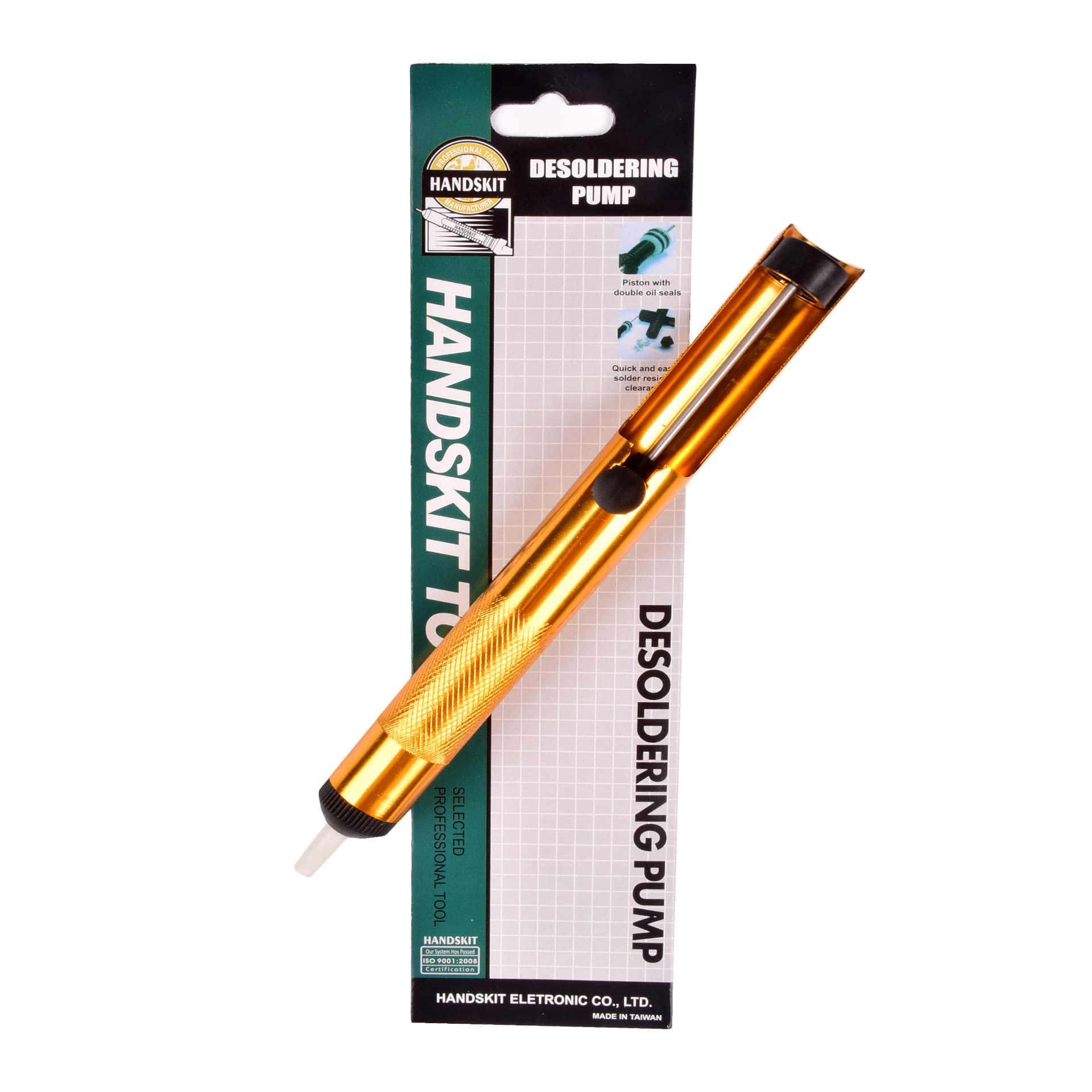 Foreign trade cross-border manual all-aluminum gold desoldering pump, desoldering rod, desoldering gun, small desoldering pump, all-aluminum gold and black.