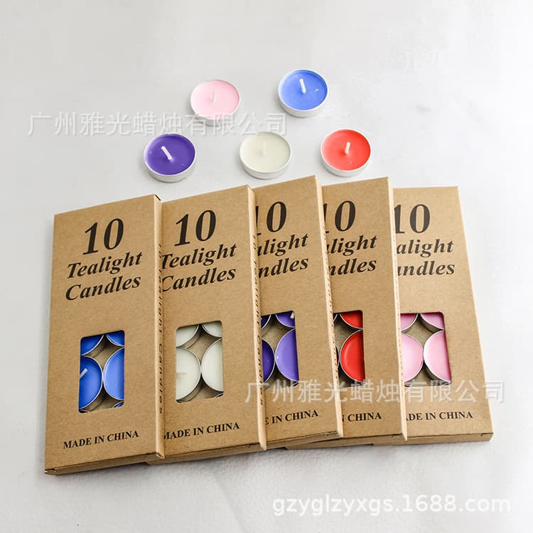 Scented Candle Birthday Smokeless and Odorless Tea Brewing Insulation Heating Display Tea Candle 1.5-2 Hours Floating Wax 10 Pieces