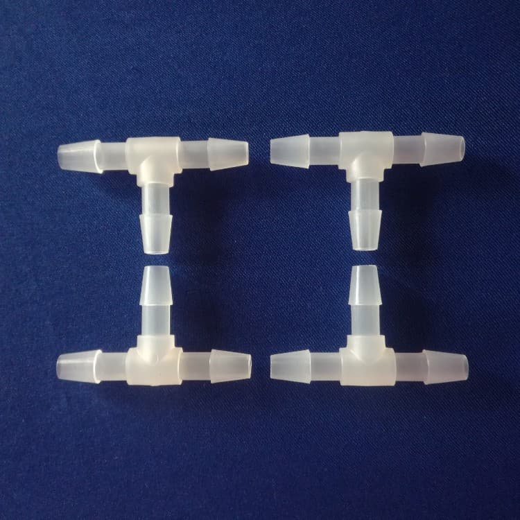 Factory wholesale food-grade transparent polypropylene PPT 10.8mm air/gas/aquarium T-shaped plastic connector