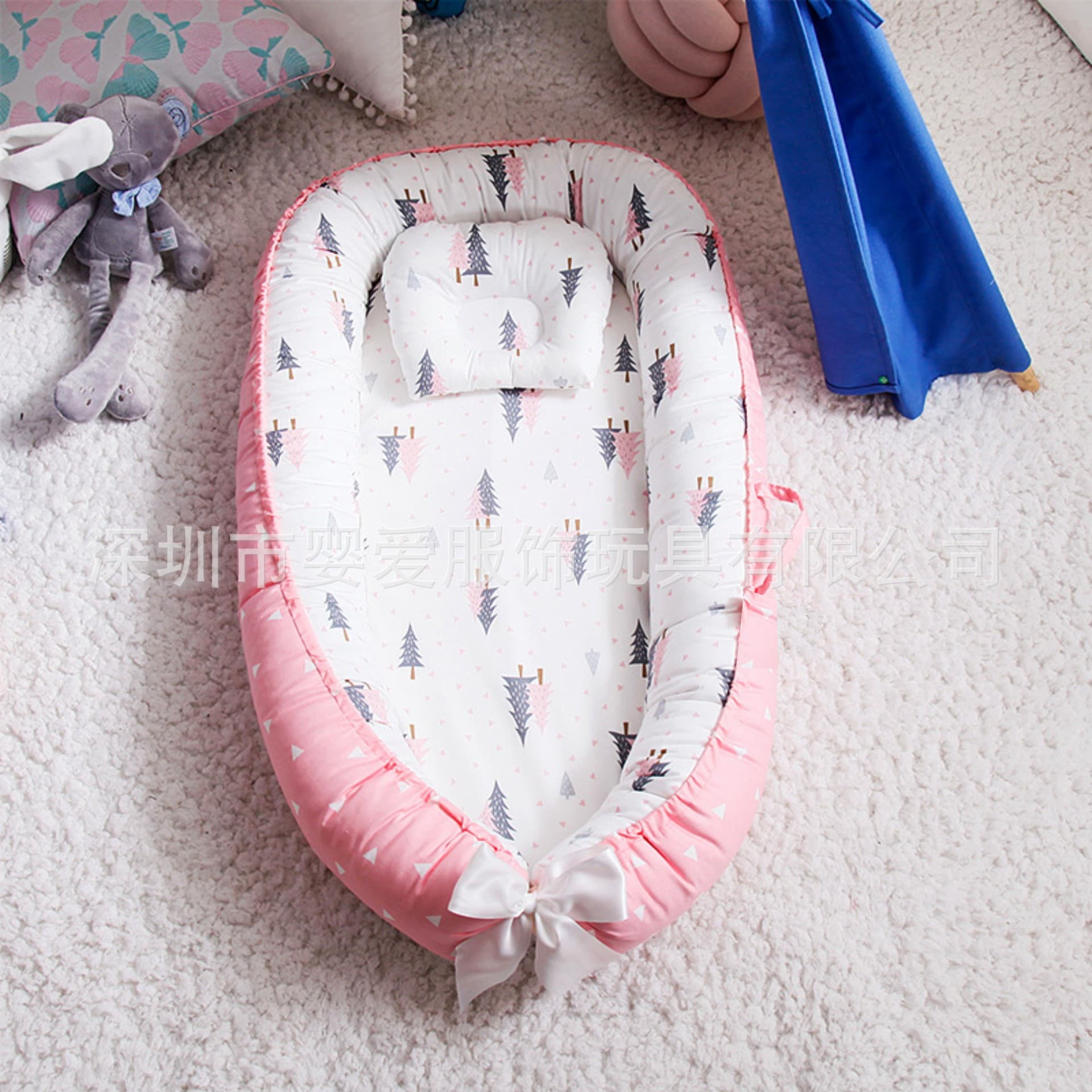Export-grade 100% cotton detachable baby crib, portable vacuum crib, machine washable uterus-inspired crib for mothers and babies.