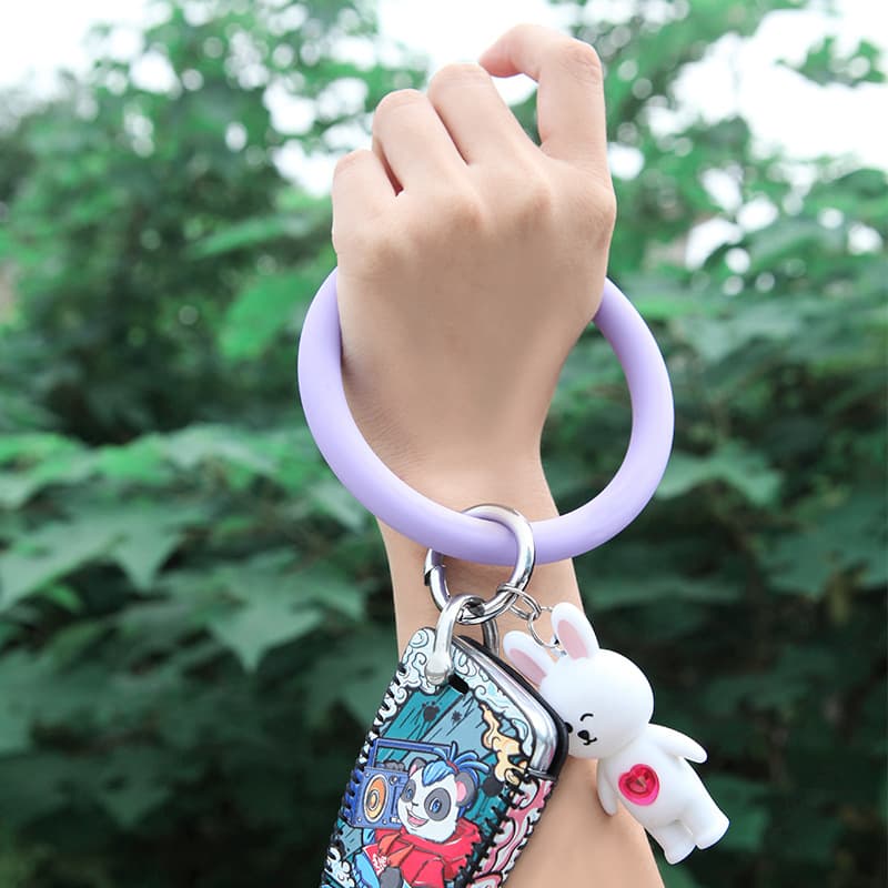 Bracelet-style Car Keychain, Trendy Personalized Creative High-end Anti-lost Wrist Pendant Keyring Loop for Women