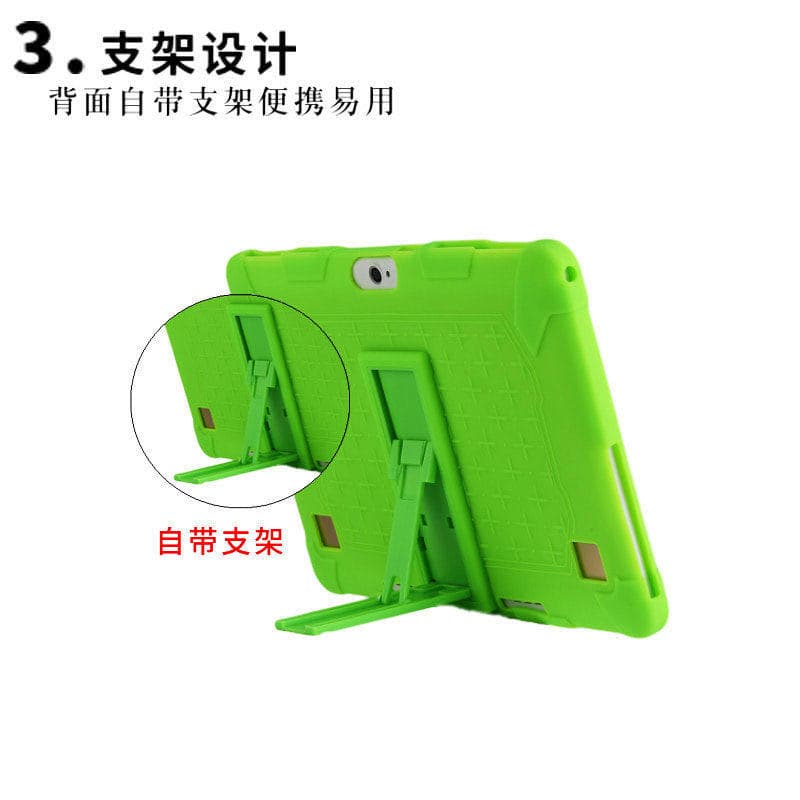 10.1-inch tablet learning device universal silicone case, anti-drop and shockproof with stand, soft silicone shell