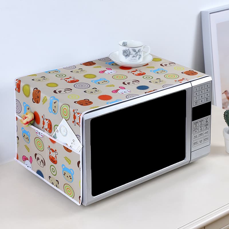 Microwave Cover Cloth, Dustproof, Waterproof, Oil-Proof, Washable, Universal for Microwave Oven and Refrigerator Top Cover