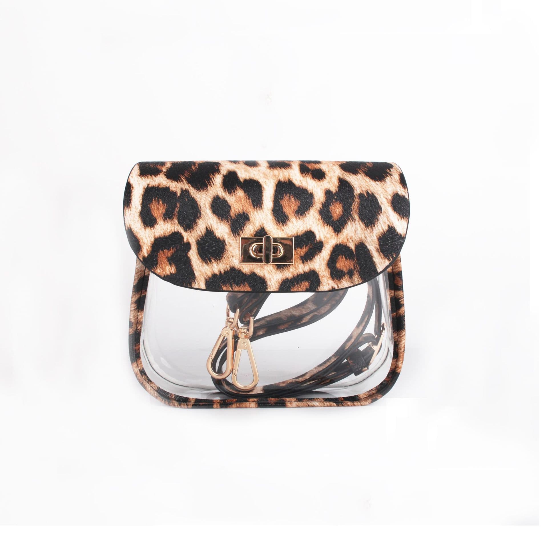 Custom Various New Transparent PVC Shoulder Bags Fashion Shoulder Leopard Print Women's Bag Stylish Versatile Crossbody Bag