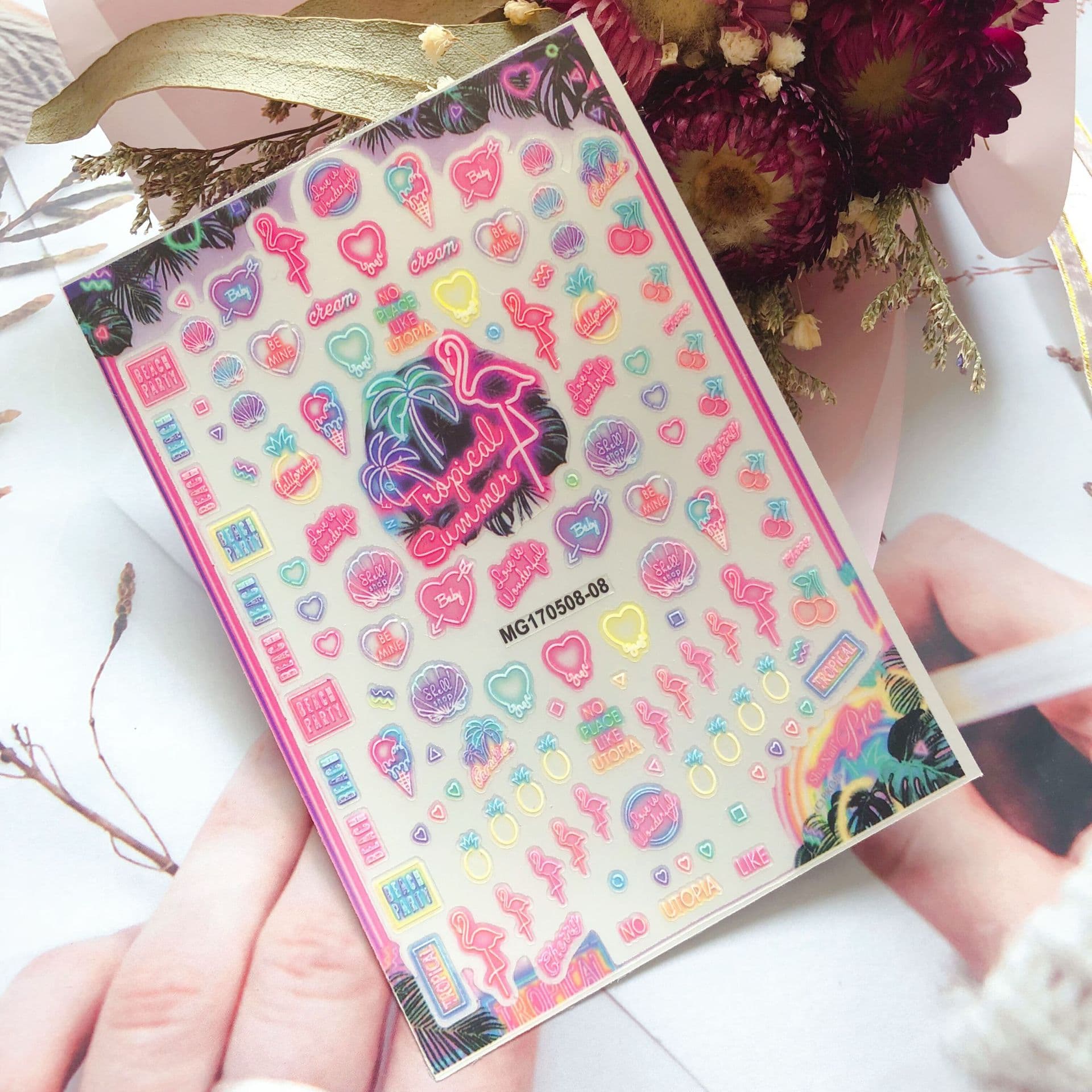 DIY New Japanese-style Fire Hunter Bear Nail Art Stickers - Thin Transparent Adhesive Nail Wraps - Wholesale Factory Direct Supply