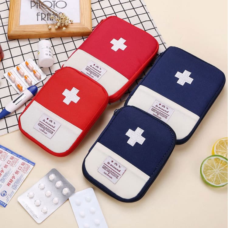 Cross-border Ready-to-ship Outdoor Travel Portable Practical First Aid Kit, Household Mini Emergency Kit Small Storage Bag