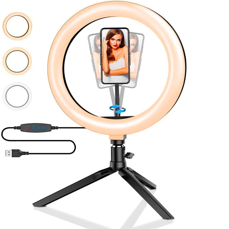 Desktop Stand with Fill Light, Douyin Phone Live Beauty LED Ring Light, Host Selfie Photography Tripod