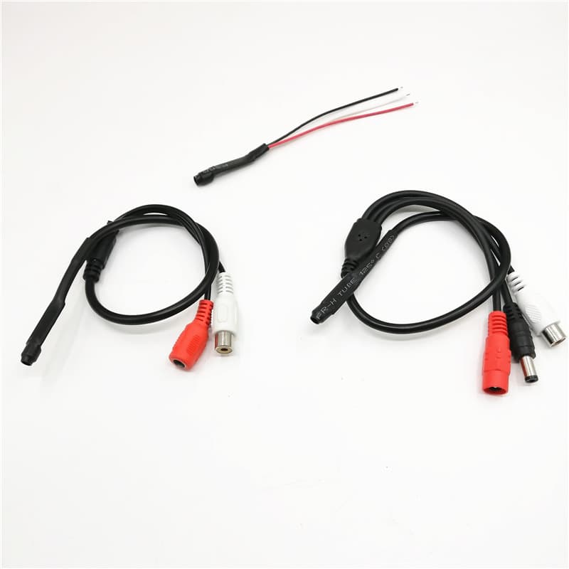 Network surveillance camera with built-in audio sensor, active microphone jack, and built-in MIC phone