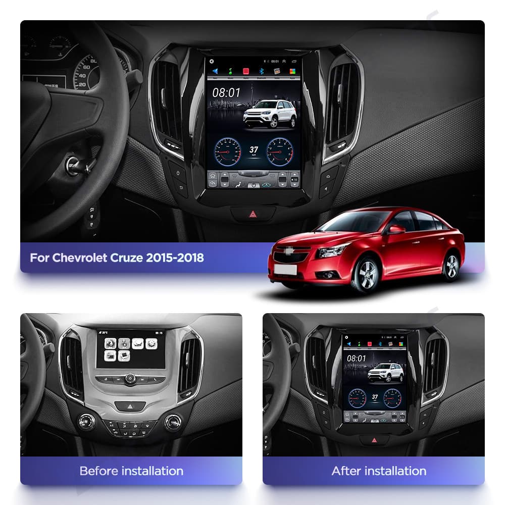 Compatible with Chevrolet Cruze 2015-2017 Smart Android Car Navigation GPS Large Screen Vertical Screen Navigator