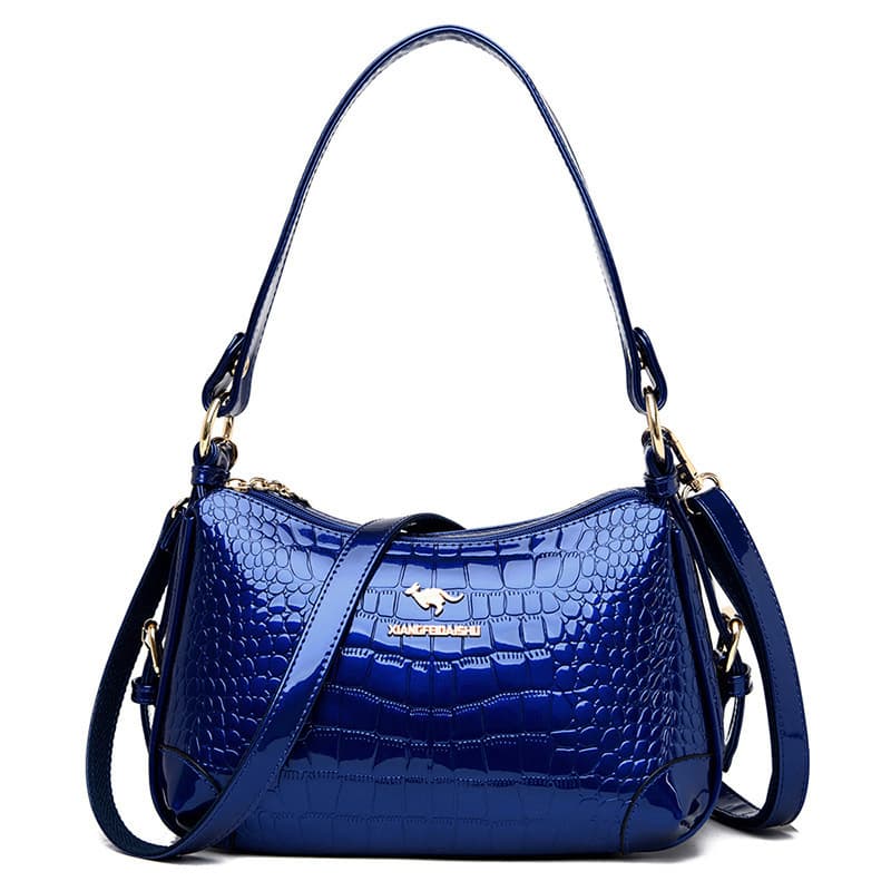 2020 New Patent Leather Women's Bag, Versatile Women's Shoulder Crossbody Bag, Soft Leather Pillow Bag for Middle-Aged and Elderly Mothers Trend