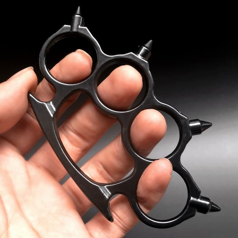 Cross-border finger tiger tip finger ring hand buckle boxing buckle martial arts tiger ring boxing ring legal defense travel equipment four-finger bracelet
