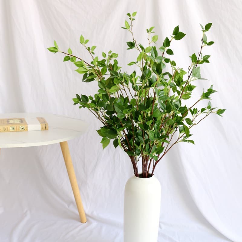 High-end simulated film feel Milan leaf Eucalyptus leaves green plant leaves plastic wedding flower arrangement plastic flowers