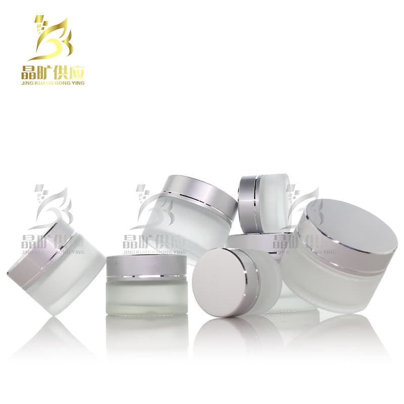 In Stock 5G-50G Cream Jar Packaging Glass Bottle Frosted Face Cream Jar Eye Cream Jar Cosmetic Bottle