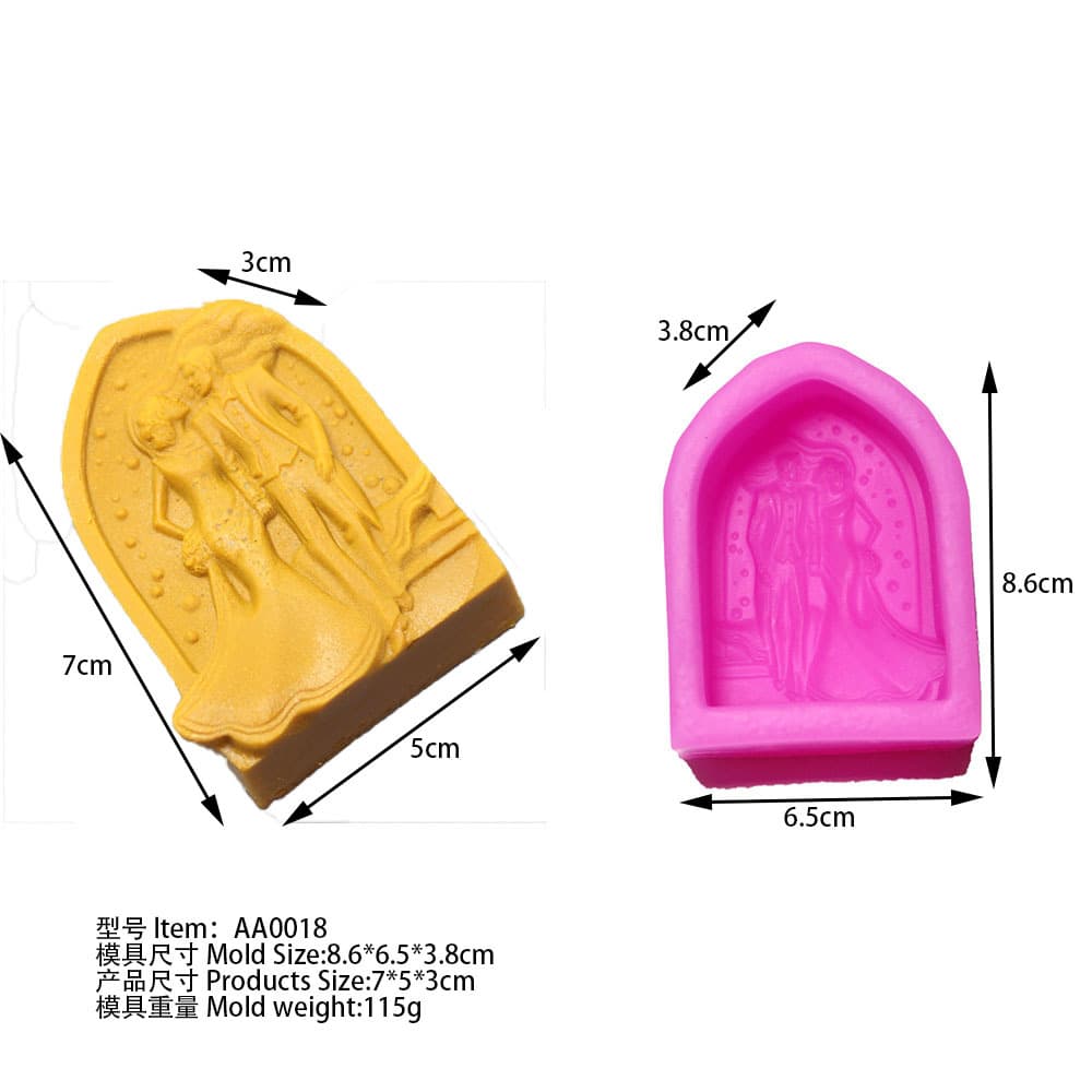 AA018 Handmade Soap Liquid Silicone Mold Cake Decoration Mold Essential Oil Cold Process Breast Milk Soap Mold