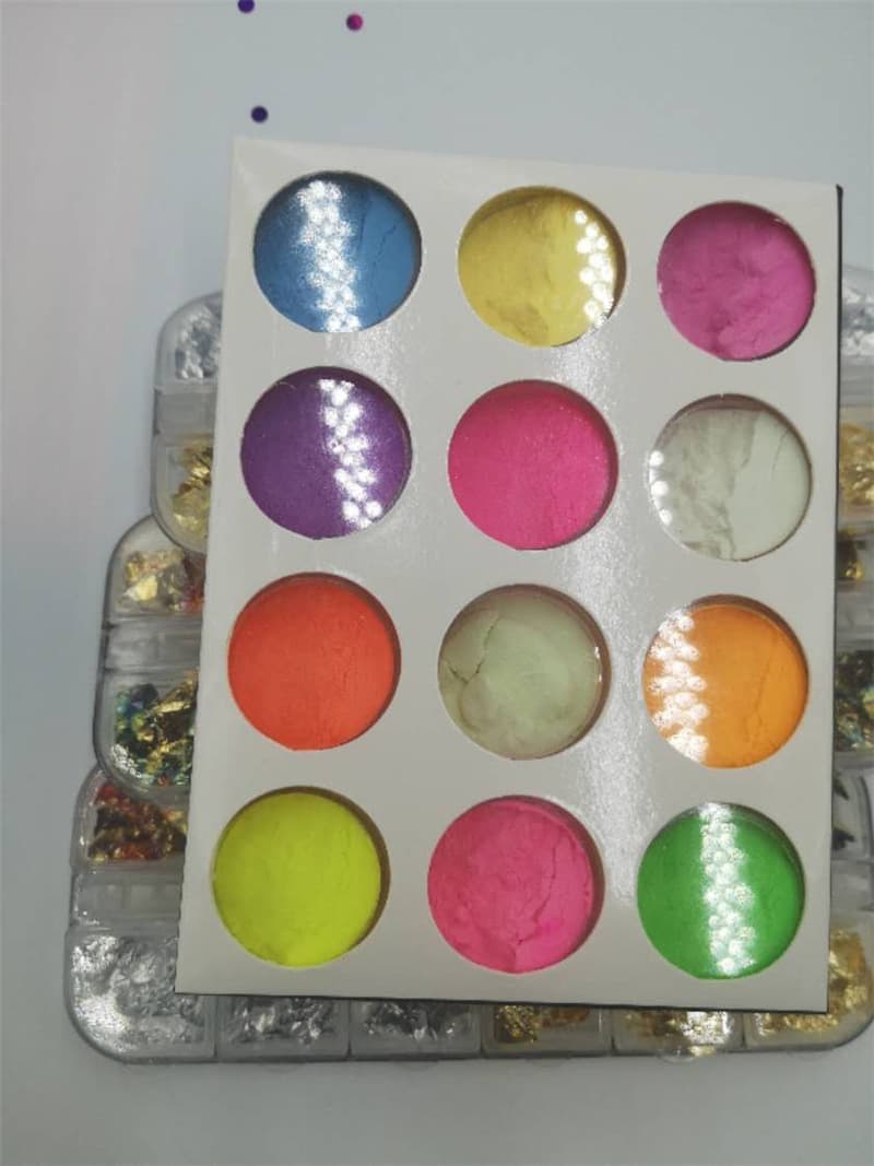 Nail Glow Powder Long-Lasting Luminous Powder Fluorescent Powder Super Bright 12-Color Glow Powder Nail Glitter Shimmer Powder