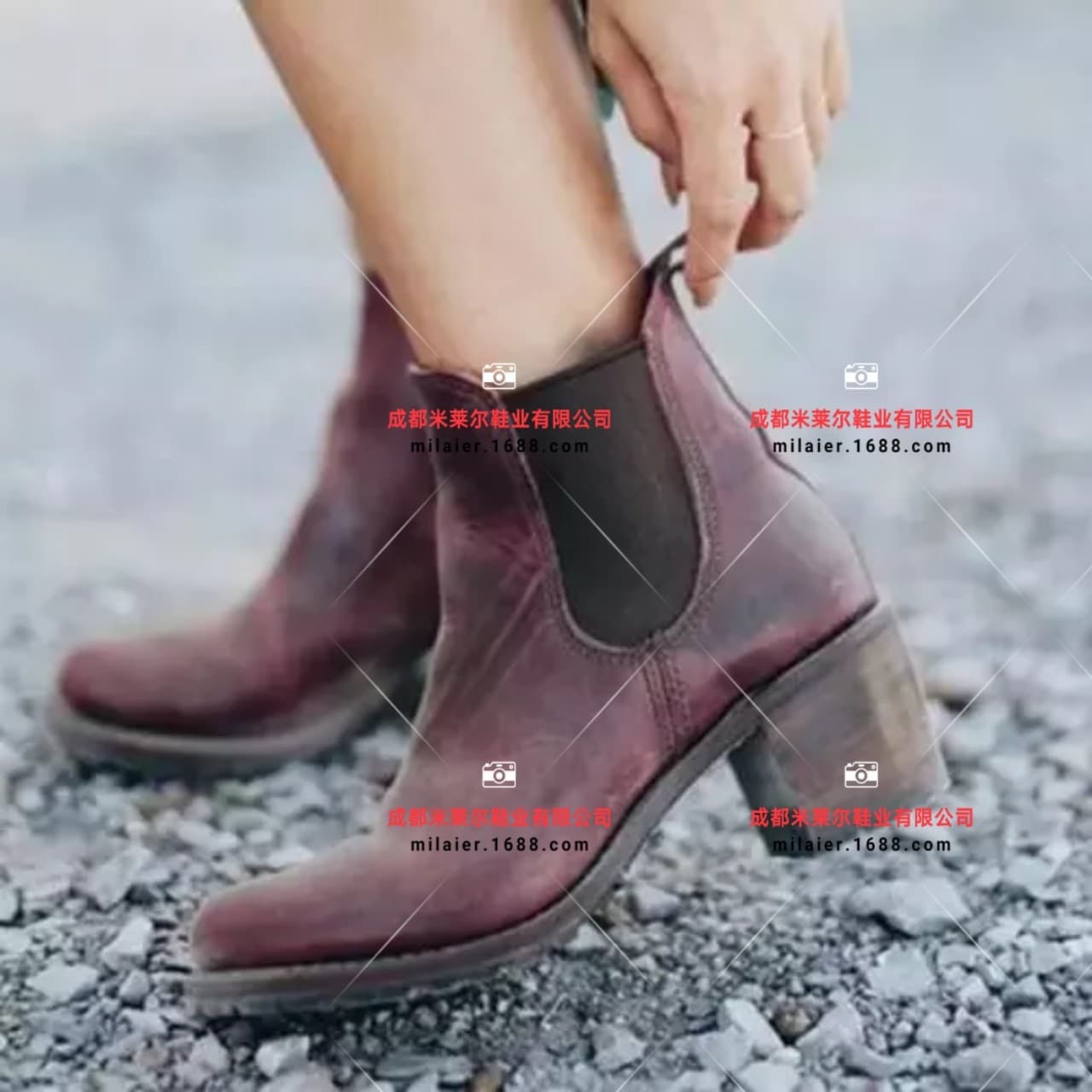 Amazon Independent Station Foreign Trade New 2020 Autumn New Women's Short Boots Chunky Heel Round Toe Plus Size Women's Shoes SHOSE