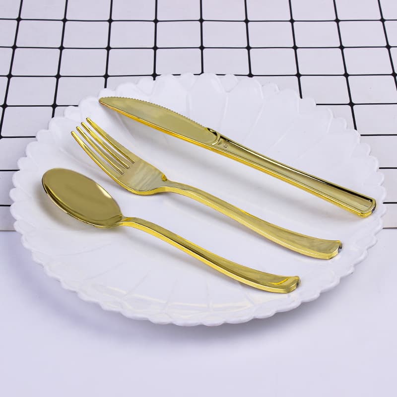 Wholesale UV Coated Disposable Cutlery Set, Manufacturer Stock, 0.21 Yuan/Piece, Birthday Party Supplies, Cross-border Sourcing