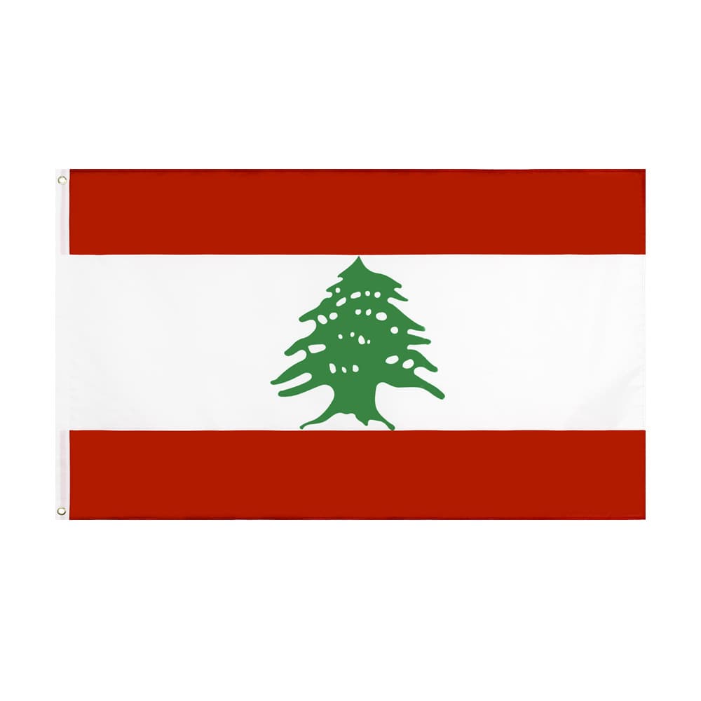 Amazon AliExpress Cross-Border Factory Ready Stock Lebanon 90*150cm Lebanon Polyester Flag