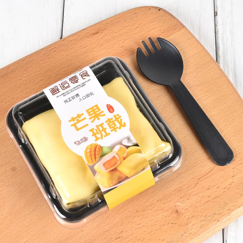 Factory Direct Wholesale Square Individual Pancake Box Mochi Packaging Box Baking Dessert Pastry Takeout Box