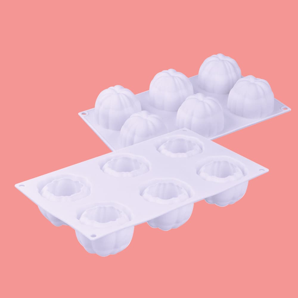 French Baking Mousse Cake Mold Halloween Six-Link Small Pumpkin Soap Mold DIY Candle Mold Custom