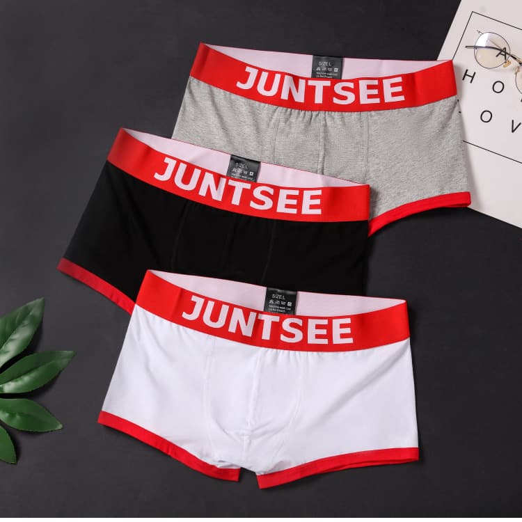 Fashionable Young Men's Underwear Sexy Mid-Rise Cotton Boxer Briefs Sports Casual Breathable Four-Corner Shorts Factory Wholesale