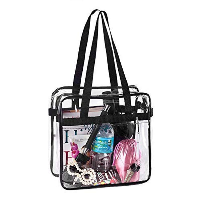 Customized new transparent PVC handbag, fashionable women's cosmetic storage bag, toiletries set, waterproof.