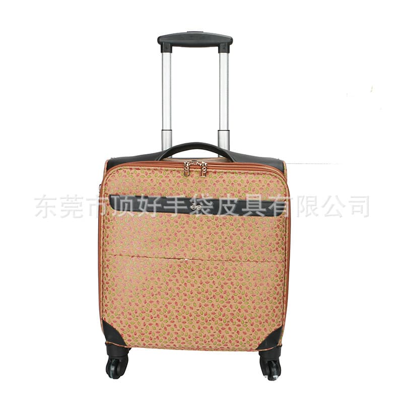 Original Design Cork Suitcase Fashion Printed Real Wood Luggage Travel Business Cork Suitcase
