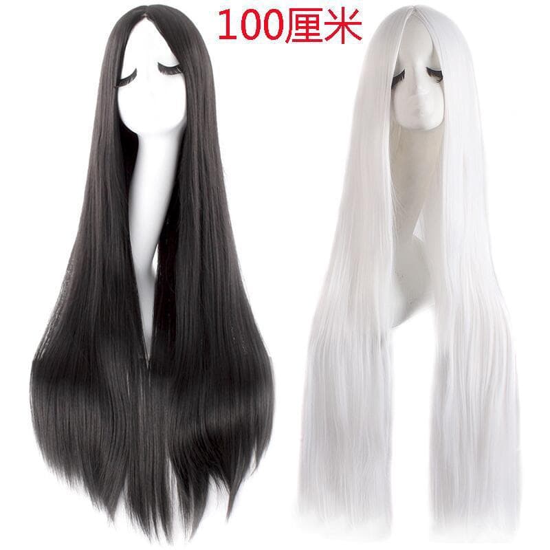 Mercury Lamp Yae Yukine Cosplay Wig Unisex Ancient Costume Black Silver White TikTok Center Part Long Straight Hair