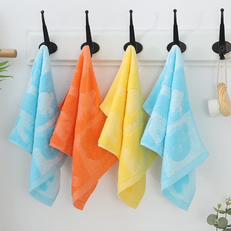 New Animal-themed Bamboo Fiber Children's Towel 25*50cm, Soft and Absorbent, Kindergarten Children's Towel, Baby Face Towel