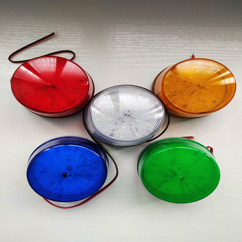 12V small LED flashing light, red alarm light, strobe warning light, security engineering warning light.