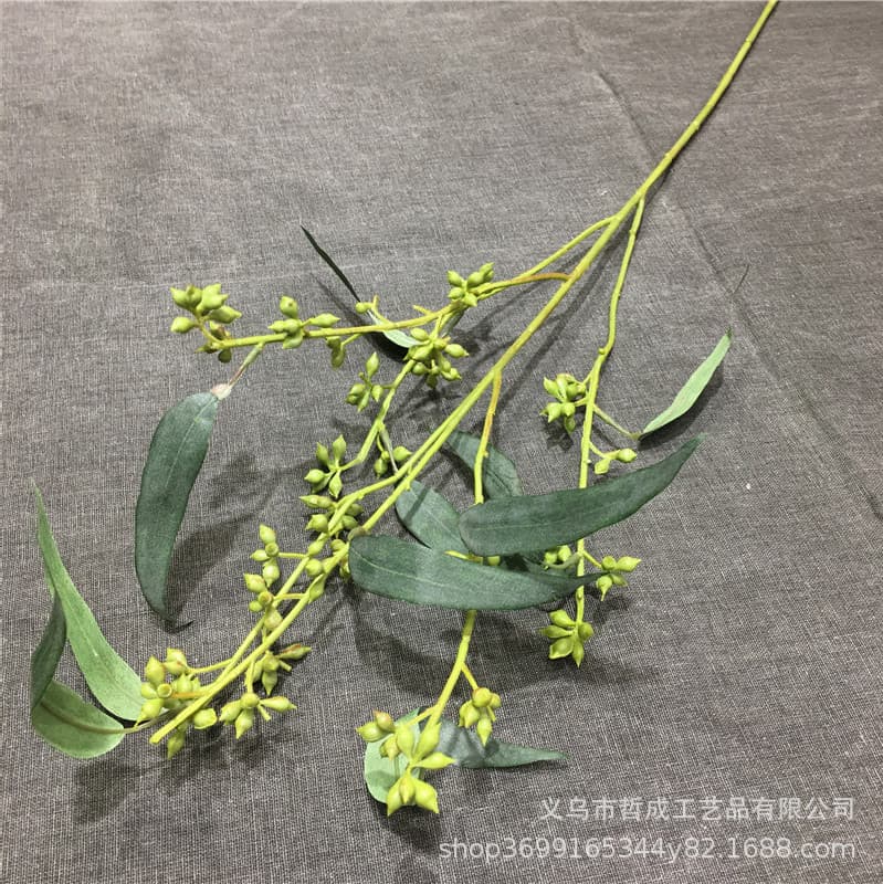 Eucalyptus fruit floral arrangement decoration, artificial plant, star anise, pearl fruit, rice fruit, vegetable and flower decoration.