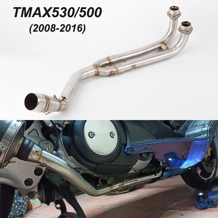 Motorcycle Exhaust Pipe TMAX530 Stainless Steel Front Section TMAX500 TMAX Exhaust Pipe 2008-2016
