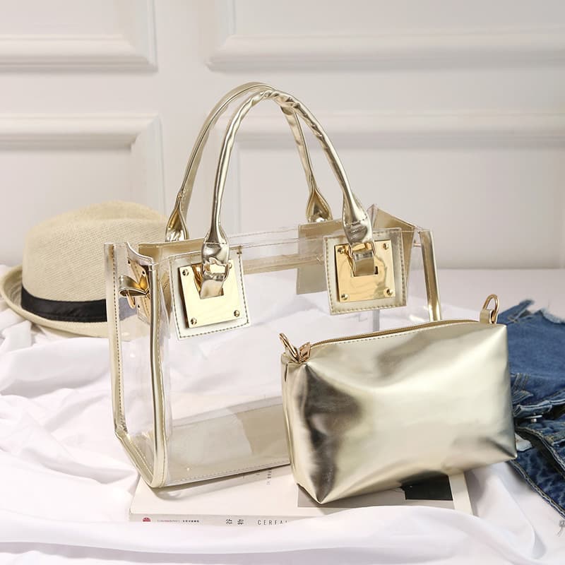 2020 summer new women's Korean version jelly bag beach crystal transparent crossbody bag shoulder bag ladies trendy bag wholesale