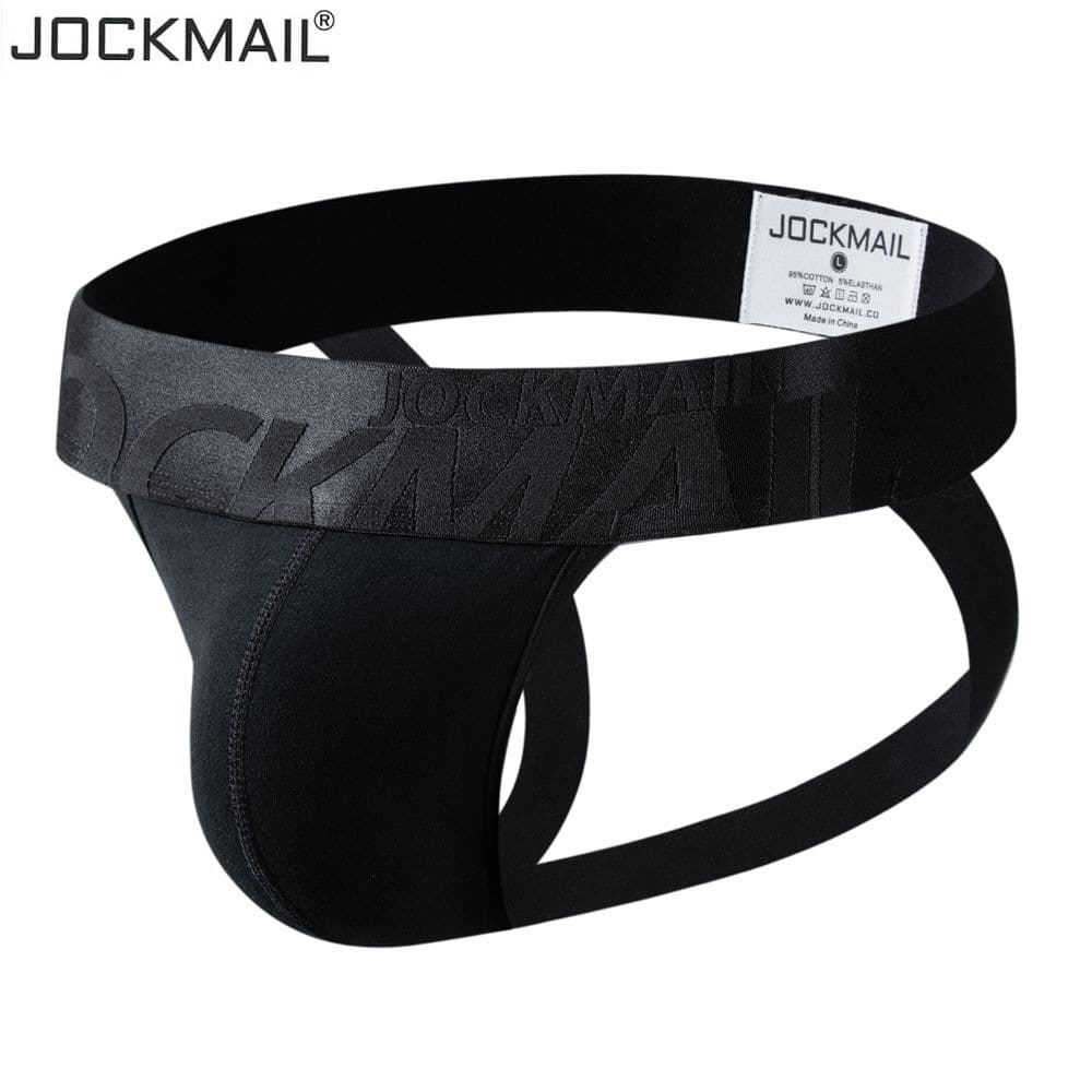 JOCKMAIL Men's Sexy Double Thong Underwear Pure Cotton Sweat Absorbent Low Waist Briefs Breathable Comfortable Innerwear