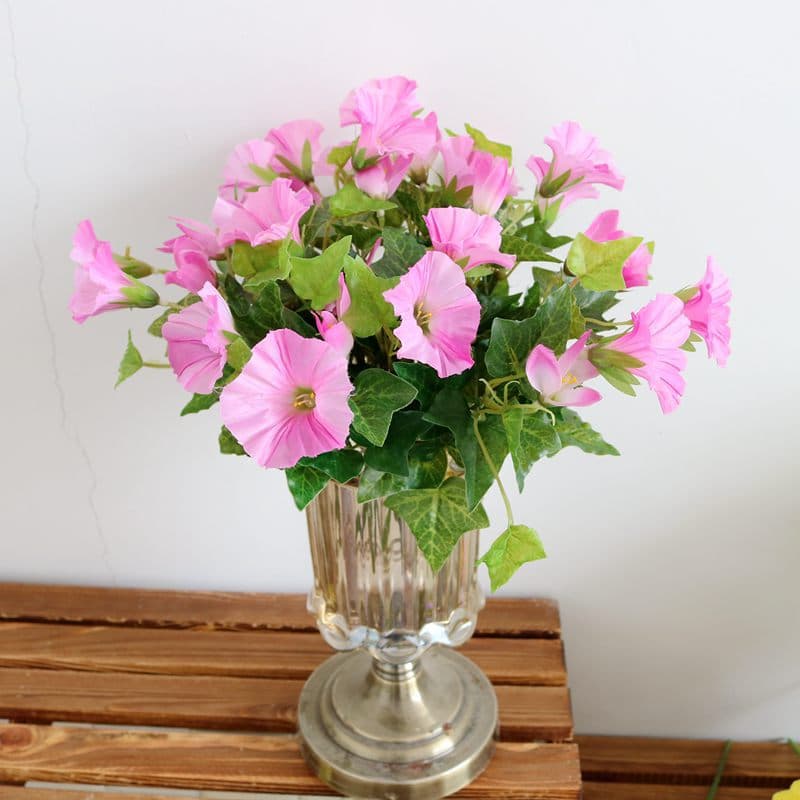 Simulated morning glory, plastic artificial morning glory, pastoral home balcony entrance decoration, artificial flowers