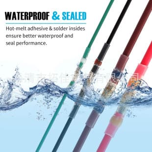Waterproof Heat Shrink Solder Ring Connector, Quick Wire Splice Terminal, Shielded Wire Lamp Connection Protection Butt Joint