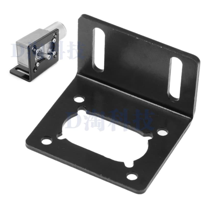 JGY370 Worm Gear Motor Bracket L-Shaped Mounting Metal Base Worm Gear Motor Bracket Fixing Base
