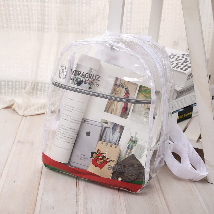 Manufacturer Custom Korean Style Waterproof Backpack Women's Korean Jelly Bag Beach Bag Student Transparent Backpack