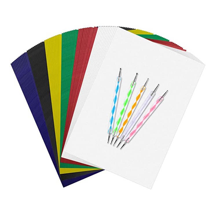 Factory Direct Supply Colored Tracing Graphite Carbon Paper A4 Single-sided White Carbon Paper with Clear Imprints for Fabric Use, etc.