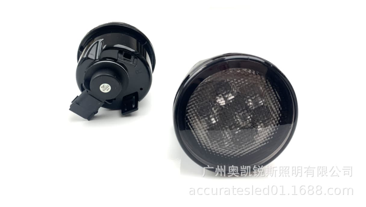 Compatible with Jeep JK Wrangler LED yellow fog lights and turn signals 07-15, front grille headlight conversion lights