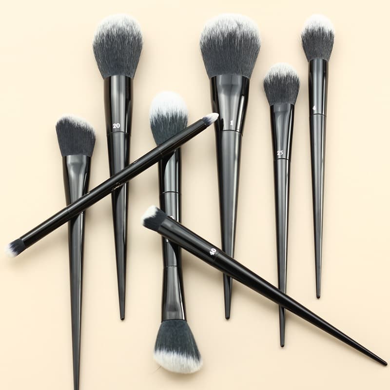 KV Series Makeup Brushes 40 Concealer Brush 10 Foundation Brush 20 Blush Brush 25 Highlighter Brush Dual-Ended Contour Brush Portable