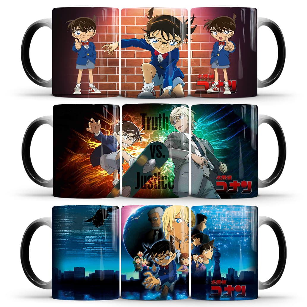 Detective Conan Color-Changing Mug Ceramic Heat-Sensitive Creative Coffee Cup