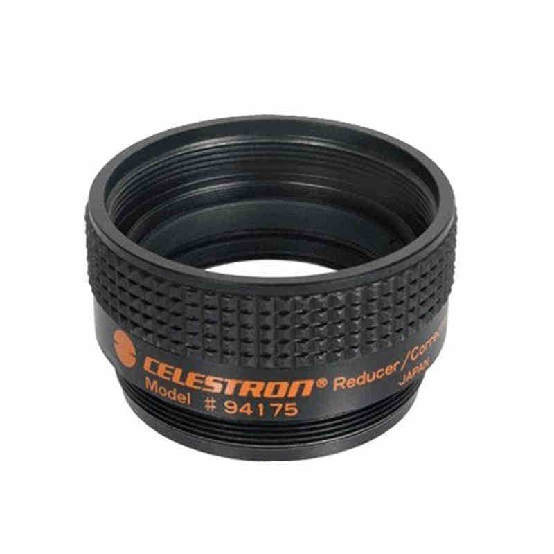 Celestron F6.3 focal reducer/corrector lens, portable accessory for astronomical telescopes.