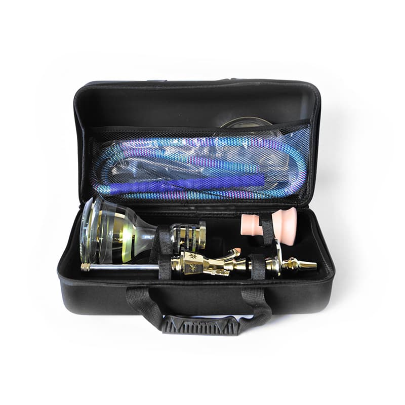 Cross-border Source Arabic Hookah Egyptian Style Alloy Single Tube Hookah Portable with Bag Travel Shisha
