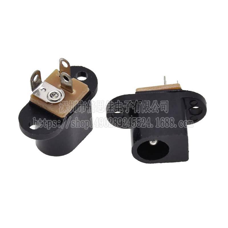 DC Power Jack DC017 5.5*2.1mm DC-017 with Ear Screw Hole 3-Pin DC Female Socket