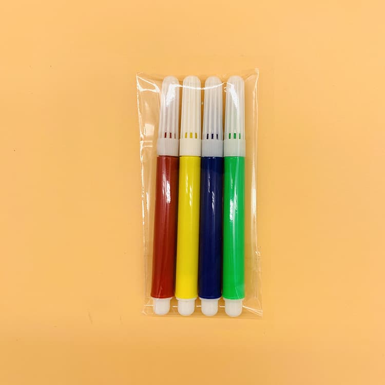 Children's Mini Washable Watercolor Pen Packs, Factory Wholesale in 3, 4, 5, or 6-Piece Sets